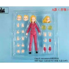 in stock class e adventurer dragon ball super shf Android 18 lazuli action figure version A 