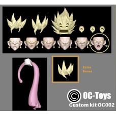 IN Stock OCToys custom kit Vegetto SSJ yellow hair face accessories