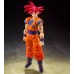 In Stock BANDAI SHF the Heart of Justice red hair Son Goku ssgss super seiya god Gokou action figure toy