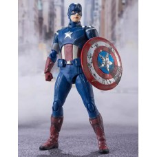 In Stock BANDAI SHF avengers assemble edition Captain America Steve Rogers Action Figure Toy Model