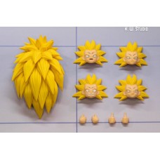 IN STOCK KW Studio Dragon Ball GT S.H.Figuarts SHF SSJ3 Gotenks Head Accessories Kit Toys