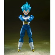 In Stock BANDAI SHF Dragon Ball Z proud of the Saiyan ssg blue hair vegeta Action Figure Toy Model